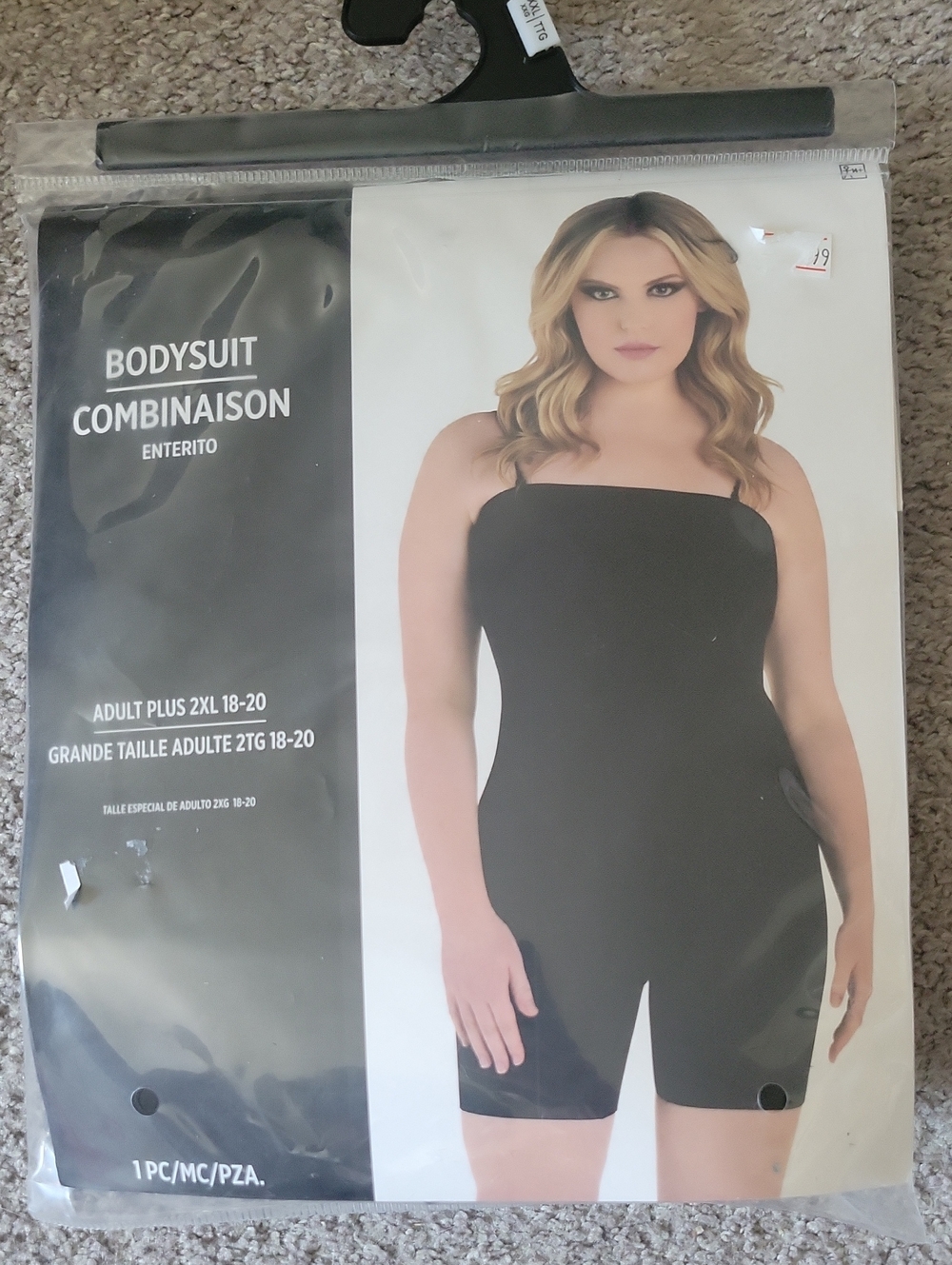 2XL Black Strapless Bodysuit Shapewear